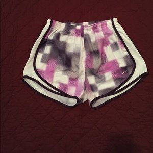purple patterned nike dri-fit shorts